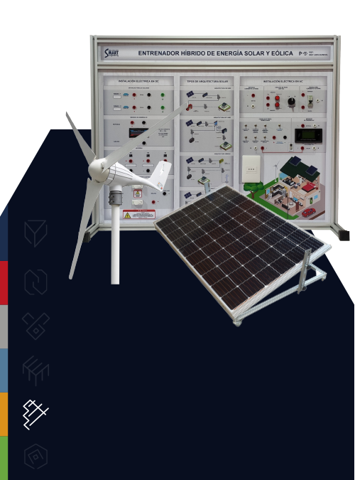 maqueta entrenadora hibrida de energia fotovoltaica y eolica