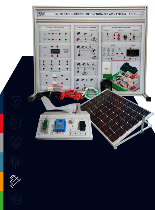 MAQUETA DIDACTICA GENERACION SOLAR MODOS: OFF - ON GRID E HIBRIDA